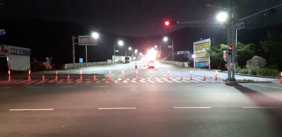 양산 어곡터널 청소 작업